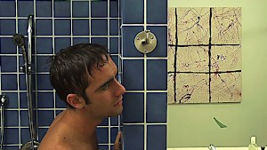Jennifer Dark fucks a big american boy in the shower