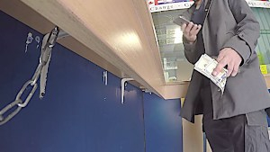 Russian babe POV fucked in restroom