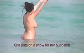 sex Nude Beach Wife Finger Fucked By Stranger, Husband Watching!