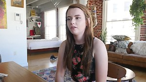 Young Karlie asks her stepbrother to teach her sex