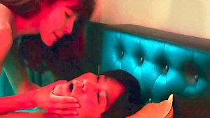 Asian Chae Min-Seo on her knees sucking dick