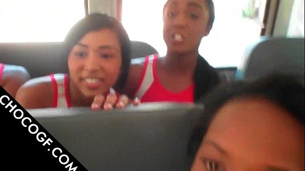 Choco school girls fucking as lesbos in the bus
